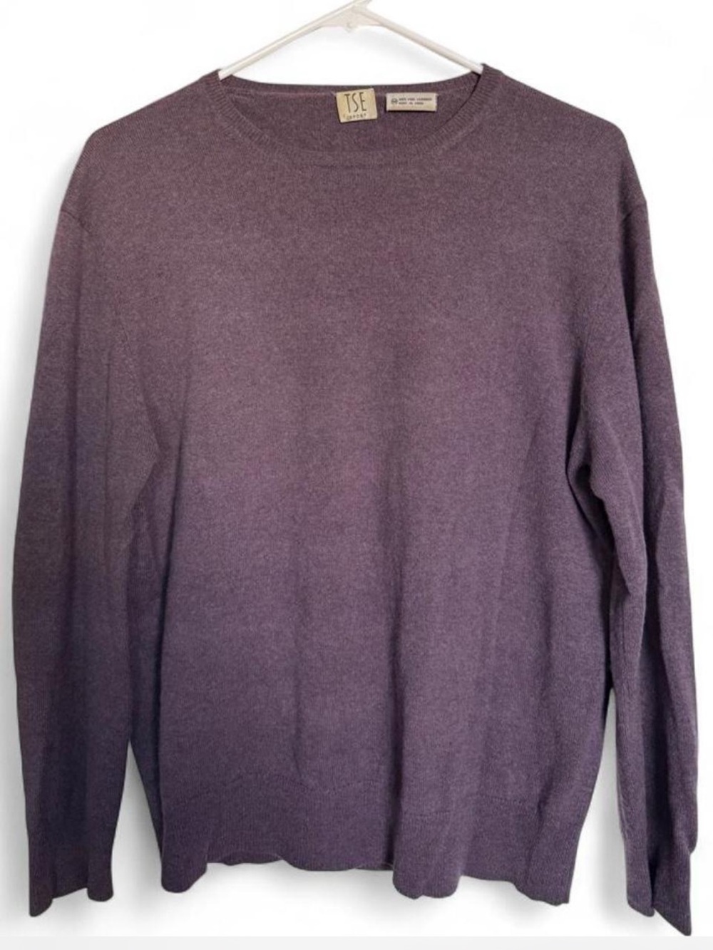 TSE Cashmere Sport Plum Purple Pullover Sweater Medium